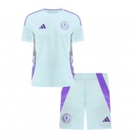 Echipament fotbal Scoţia Tricou Deplasare European 2024 pentru copii maneca scurta (+ Pantaloni scurti)